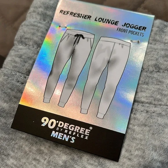 90 Degree Men's Heather Grey Jogger Pants with Gray Drawstring/NWT/L - Picture 12 of 14